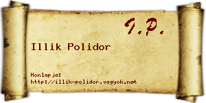 Illik Polidor névjegykártya